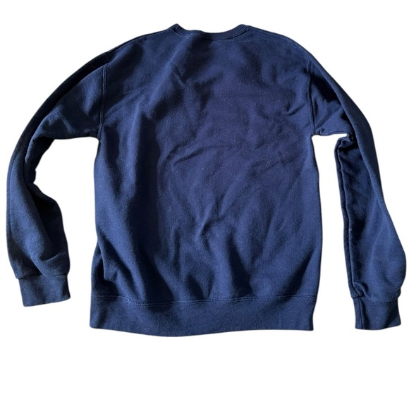 Jerzees Navy Crewneck Sweater with Zion Design - Picture 3 of 4
